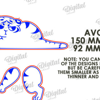 Intra απο ξύλο plywood 3mm-4mm πάχος – Tiger Funny Decor Δίασταση  20x20 cm INTRAFABR-117112235 - Image 2