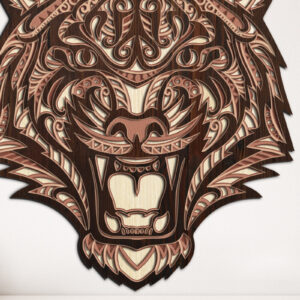 Intra απο ξύλο plywood 3mm-4mm πάχος – Αρχεία κοπής με λέιζερ πολλαπλών στρώσεων Tiger Δίασταση  20x20 cm INTRAFABR-19915769