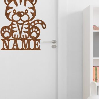 Intra απο ξύλο plywood 3mm-4mm πάχος – Πρότυπο κοπής λέιζερ Name Tiger Δίασταση  20x20 cm INTRAFABR-77504744 - Image 3