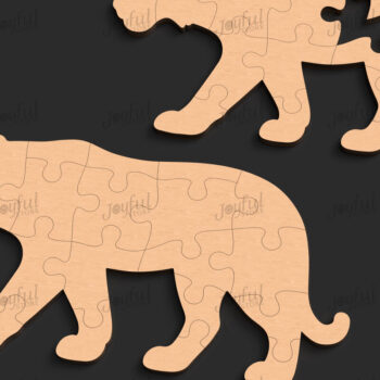 Intra απο ξύλο plywood 3mm-4mm πάχος – Σετ παιχνιδιών Tiger Puzzle για παιδιά Δίασταση  20x20 cm INTRAFABR-123421317 - Image 1