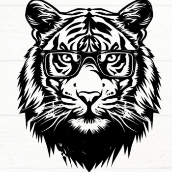 Intra απο ξύλο plywood 3mm-4mm πάχος – Tiger, DXF, EPS, JPG, PNG Δίασταση  20x20 cm INTRAFABR-115721072 - Image 2