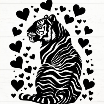 Intra απο ξύλο plywood 3mm-4mm πάχος – Tiger, DXF, EPS, JPG, PNG Δίασταση  20x20 cm INTRAFABR-115721072 - Image 4