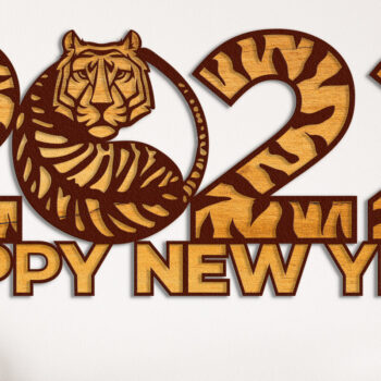 Intra απο ξύλο plywood 3mm-4mm πάχος – TIGER Symbol 2022 Πολυστρωματικά κομμένα αρχεία Δίασταση 20x20 cm INTRAFABR-19551342 - Image 1