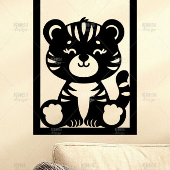 Intra απο ξύλο plywood 3mm-4mm πάχος – Tiger Wall Art for Nursery Room Deco Δίασταση  40x30 cm INTRAFABR-123563875 - Image 1