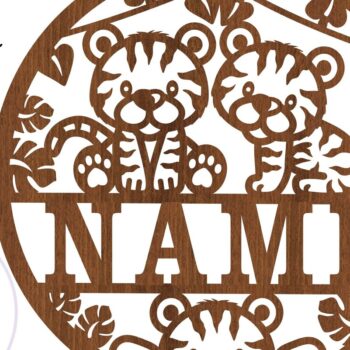 Intra απο ξύλο plywood 3mm-4mm πάχος – Tigers Name Sign Δίασταση  40x30 cm INTRAFABR-77507631 - Image 2