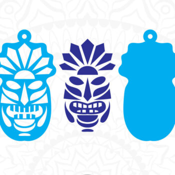 Intra απο ξύλο plywood 3mm-4mm πάχος – Σκουλαρίκια Tiki, Αρχεία Δίασταση  5x5 cm INTRAFABR-13569979 - Image 4