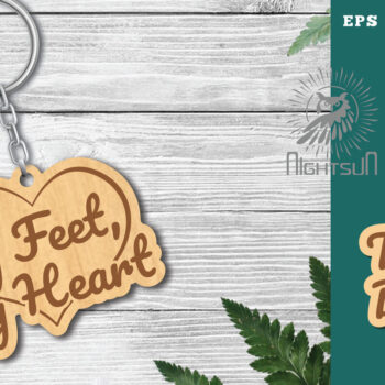 Intra απο ξύλο plywood 3mm-4mm πάχος – Tini Feet, Μπρελόκ Big Heart Δίασταση  5x5 cm INTRAFABR-118403163 - Image 1