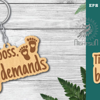 Intra απο ξύλο plywood 3mm-4mm πάχος – Tiny Boss, Big Demands Cut Laser Δίασταση  20x20 cm INTRAFABR-118403185 - Image 1