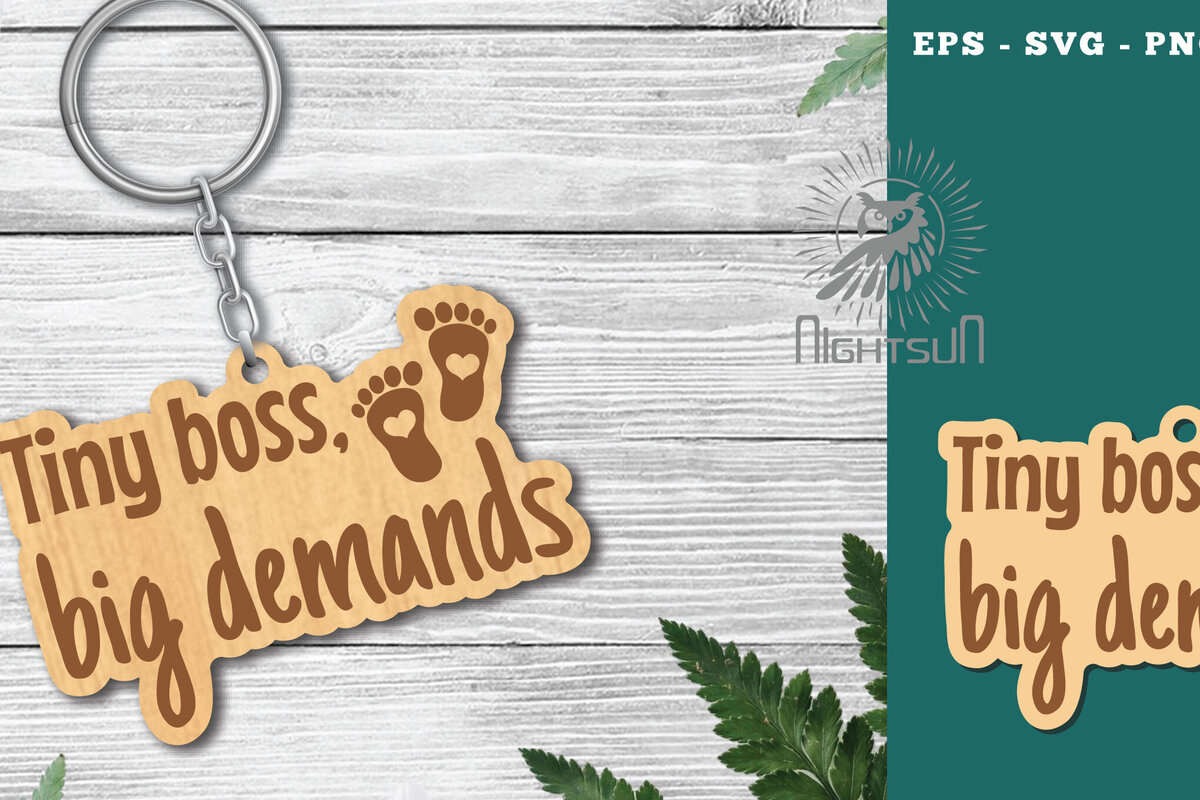 Intra απο ξύλο plywood 3mm-4mm πάχος – Tiny Boss, Big Demands Cut Laser Δίασταση  20x20 cm INTRAFABR-118403185