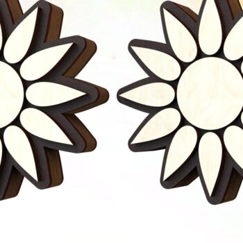 Intra απο ξύλο plywood 3mm-4mm πάχος – Μικροσκοπικά σκουλαρίκια ηλίου  λέιζερ Δίασταση  5x5 cm INTRAFABR-122184322 - Image 1