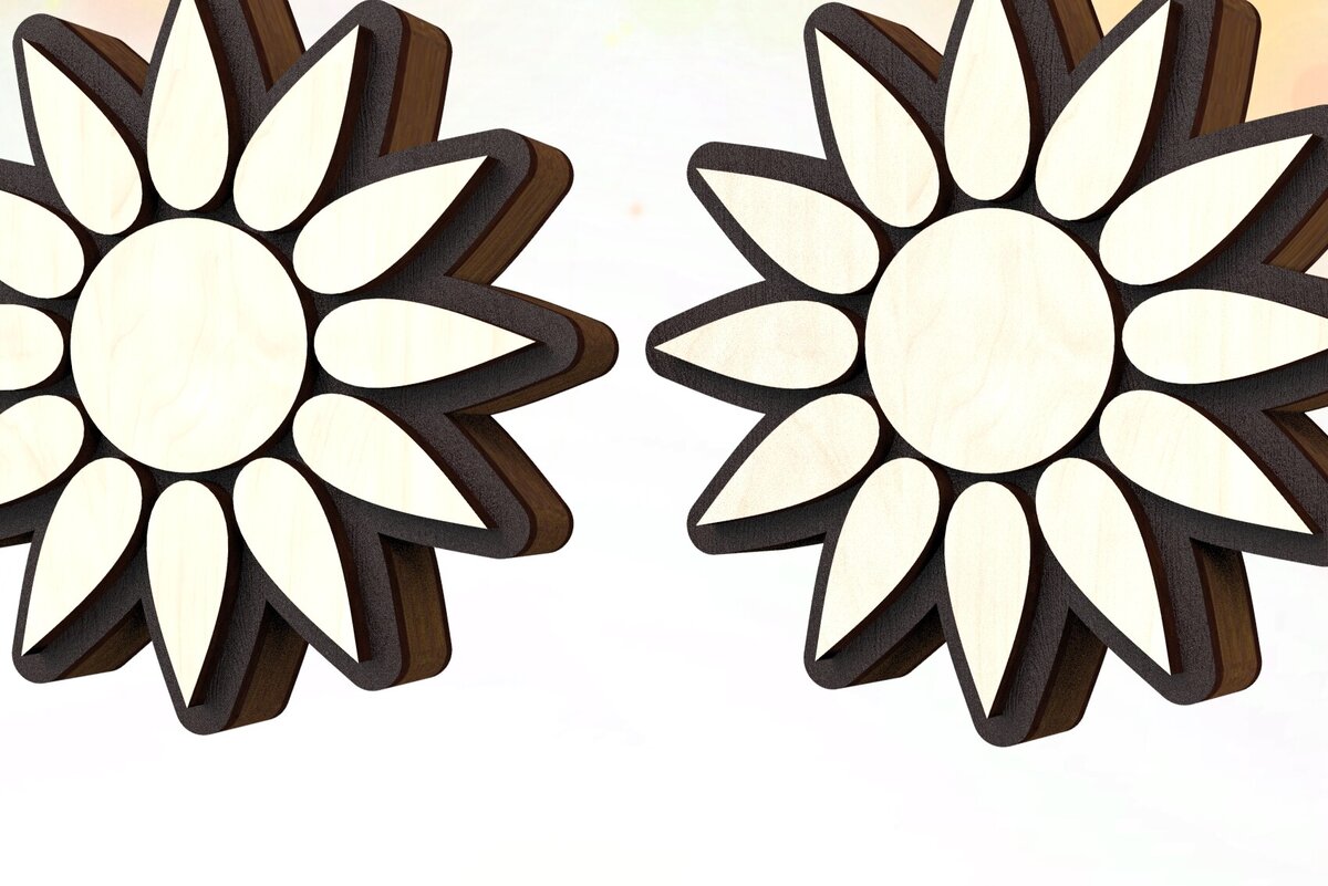 Intra απο ξύλο plywood 3mm-4mm πάχος – Μικροσκοπικά σκουλαρίκια ηλίου  λέιζερ Δίασταση  5x5 cm INTRAFABR-122184322