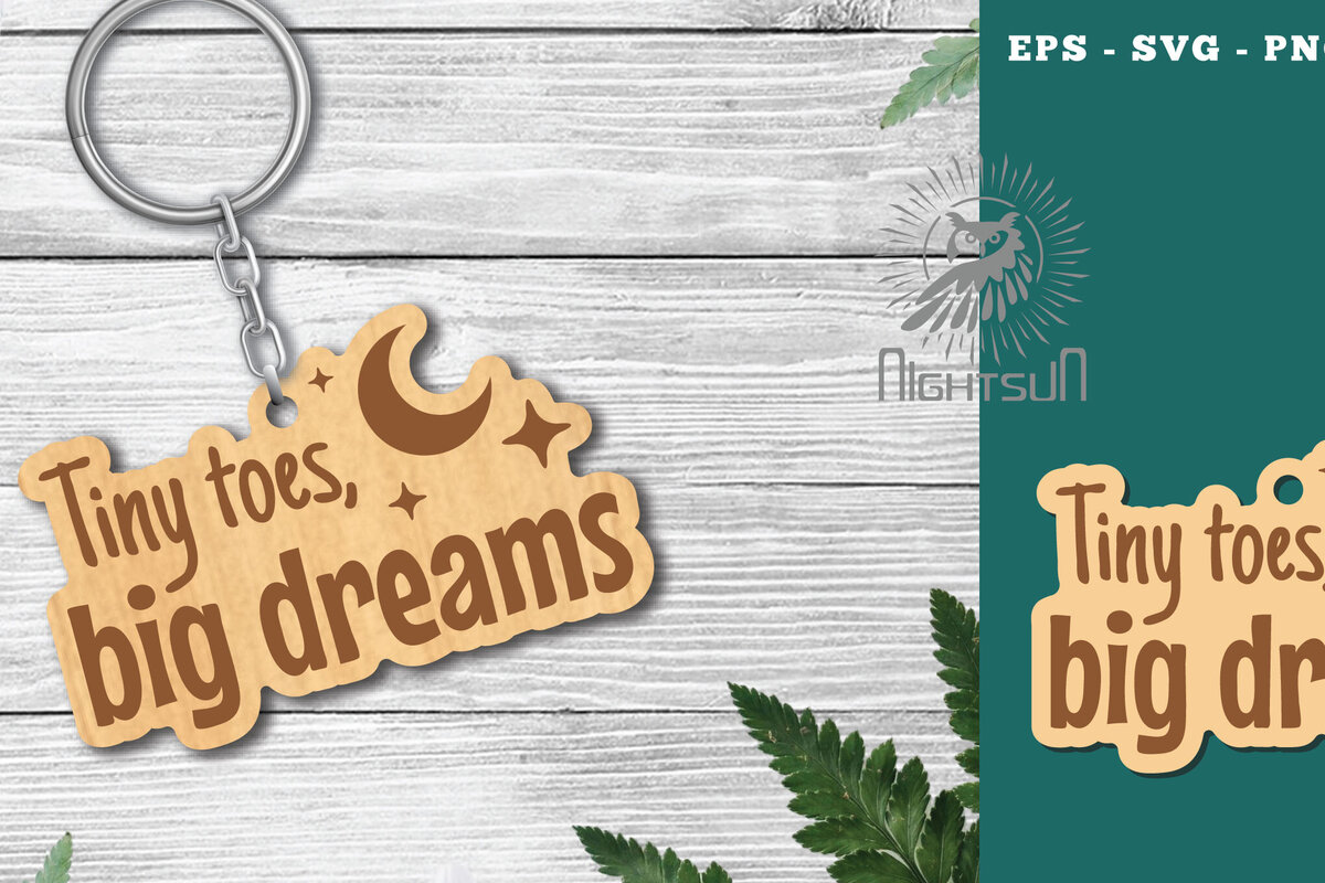 Intra απο ξύλο plywood 3mm-4mm πάχος – Μπρελόκ με μικροσκοπικά δάχτυλα, Big Dream Cut Laser Δίασταση  5x5 cm INTRAFABR-118403334