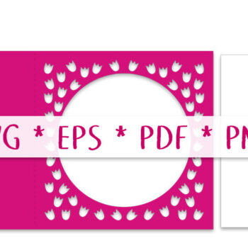 Intra απο ξύλο plywood 3mm-4mm πάχος – Αρχείο αποκοπής κάρτας διαφράγματος Tiny Tulips Δίασταση  20x20 cm INTRAFABR-11201177 - Image 2