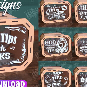 Intra απο ξύλο plywood 3mm-4mm πάχος – Tip Box Δέσμη σχεδίασης κοπής με λέιζερ|Κουτί νομισμάτων Δίασταση 20x20 cm INTRAFABR-98591694 - Image 1