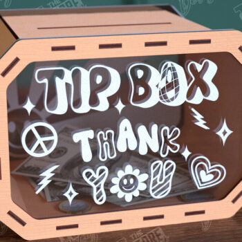 Intra απο ξύλο plywood 3mm-4mm πάχος – Tip Box Δέσμη σχεδίασης κοπής με λέιζερ|Κουτί νομισμάτων Δίασταση 20x20 cm INTRAFABR-98591694 - Image 2