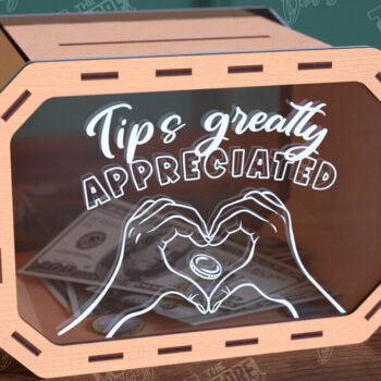 Intra απο ξύλο plywood 3mm-4mm πάχος – Tip Box Κοπή λέιζερ | Πρότυπο κουτιού χρημάτων Δίασταση 20x20 cm INTRAFABR-98591344 - Image 1