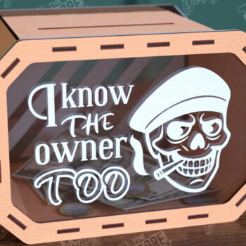 Intra απο ξύλο plywood 3mm-4mm πάχος – Tip Box Κοπή λέιζερ | Πρότυπο κουτιού χρημάτων Δίασταση 20x20 cm INTRAFABR-98591367 - Image 1