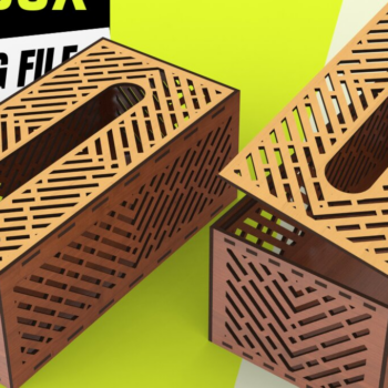 Intra απο ξύλο plywood 3mm-4mm πάχος – Tissue Box File Cut Laser,ting Δίασταση  20x20 cm INTRAFABR-107110572 - Image 1