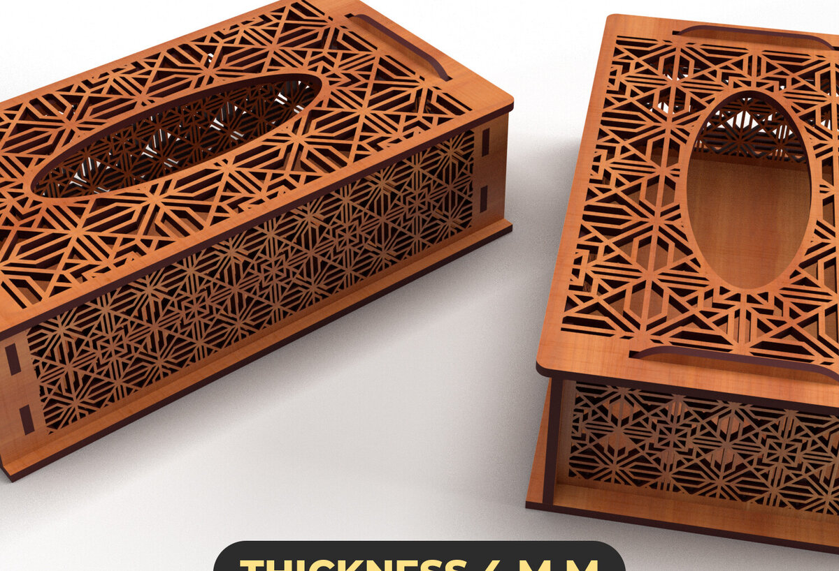 Intra απο ξύλο plywood 3mm-4mm πάχος – Tissue Box | Κουτί χαρτιού Δίασταση  20x20 cm INTRAFABR-88758889