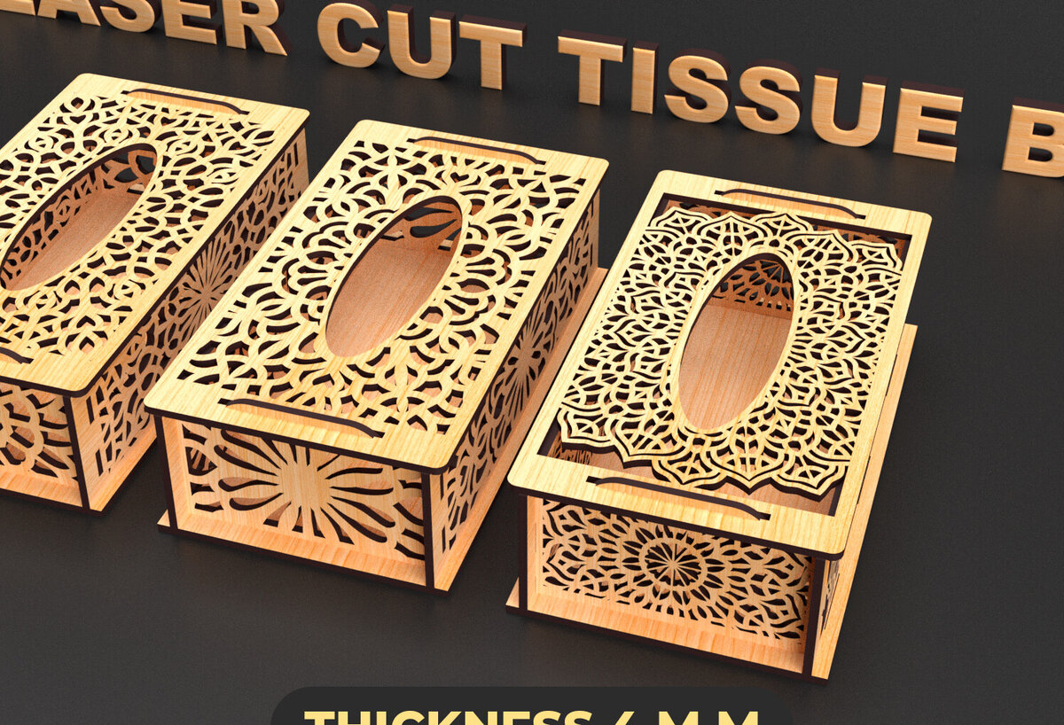 Intra απο ξύλο plywood 3mm-4mm πάχος – Tissue Box ,Tissue Box Set Δίασταση  20x20 cm INTRAFABR-88759355