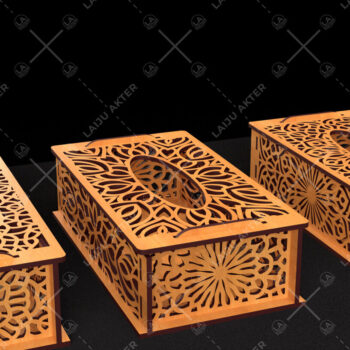 Intra απο ξύλο plywood 3mm-4mm πάχος – Tissue Box ,Tissue Box Set Δίασταση 20x20 cm INTRAFABR-89385903 - Image 3