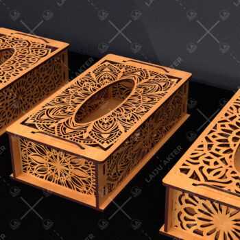 Intra απο ξύλο plywood 3mm-4mm πάχος – Tissue Box ,Tissue Box Set Δίασταση 20x20 cm INTRAFABR-89386145 - Image 3