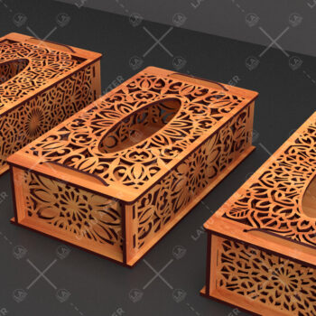 Intra απο ξύλο plywood 3mm-4mm πάχος – Tissue Box ,Tissue Box Set Δίασταση 20x20 cm INTRAFABR-89386541 - Image 2