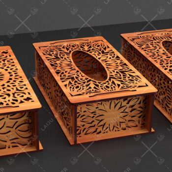 Intra απο ξύλο plywood 3mm-4mm πάχος – Tissue Box ,Tissue Box Set Δίασταση 20x20 cm INTRAFABR-89386705 - Image 3