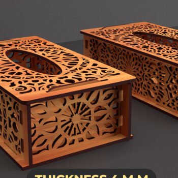 Intra απο ξύλο plywood 3mm-4mm πάχος – Tissue Box ,Tissue Box Set Δίασταση  20x20 cm INTRAFABR-89386884 - Image 2