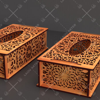 Intra απο ξύλο plywood 3mm-4mm πάχος – Tissue Box ,Tissue Box Set Δίασταση  20x20 cm INTRAFABR-89386884 - Image 3