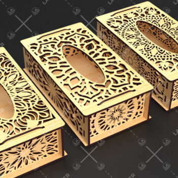 Intra απο ξύλο plywood 3mm-4mm πάχος – Tissue Box ,Tissue Box Set Δίασταση 20x20 cm INTRAFABR-88759209 - Image 2