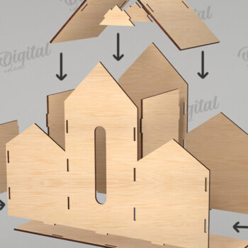 Intra απο ξύλο plywood 3mm-4mm πάχος – Tissue Box Κοπή Laser. Στήριγμα ιστού Δίασταση  20x20 cm INTRAFABR-116900286 - Image 3