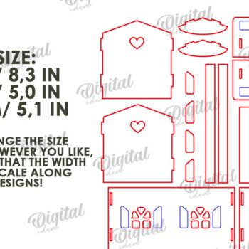 Intra απο ξύλο plywood 3mm-4mm πάχος – Tissue Box Κοπή Laser. Στήριγμα ιστού Δίασταση 20x20 cm INTRAFABR-116899627 - Image 3