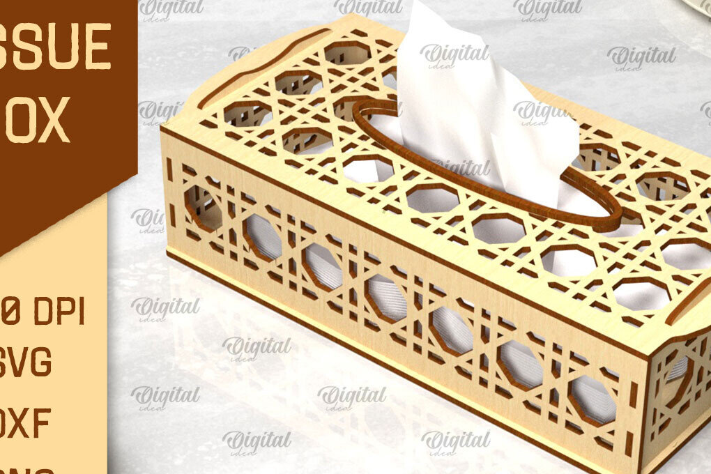 Intra απο ξύλο plywood 3mm-4mm πάχος – Ξύλινο κουτί χαρτομάντιλου Δίασταση  20x20 cm INTRAFABR-97965385