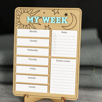 Intra απο ξύλο plywood 3mm-4mm πάχος – Πακέτο πίνακα εργασιών | Εβδομαδιαίος προγραμματιστής Δίασταση  20x20 cm INTRAFABR-112678965 - Image 5