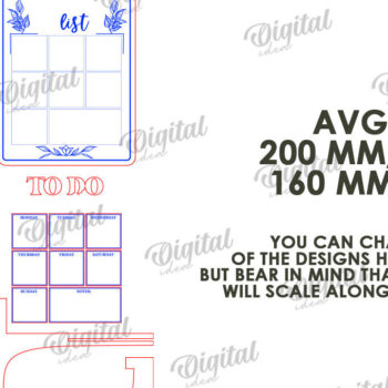 Intra απο ξύλο plywood 3mm-4mm πάχος – To Do List Σχεδιασμός κοπής με λέιζερ σανίδας Δίασταση  20x20 cm INTRAFABR-108836431 - Image 2