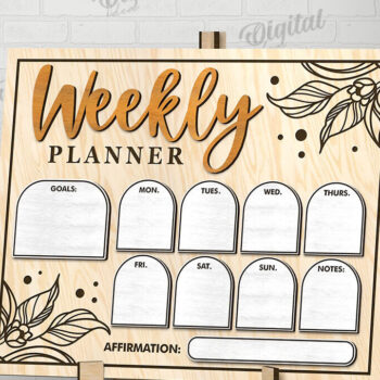 Intra απο ξύλο plywood 3mm-4mm πάχος – To Do List Σχεδιασμός κοπής με λέιζερ σανίδας Δίασταση  20x20 cm INTRAFABR-108836235 - Image 1