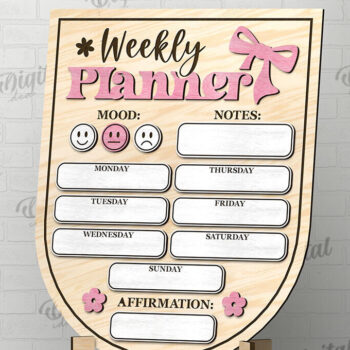 Intra απο ξύλο plywood 3mm-4mm πάχος – To Do List Σχεδιασμός κοπής με λέιζερ σανίδας Δίασταση  20x20 cm INTRAFABR-108836298 - Image 1