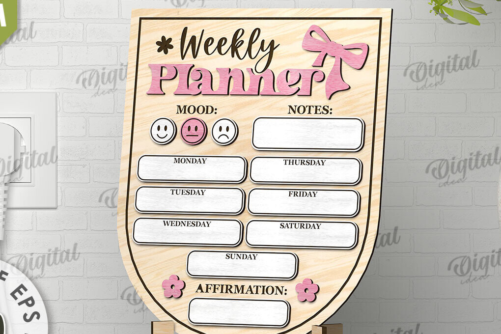 Intra απο ξύλο plywood 3mm-4mm πάχος – To Do List Σχεδιασμός κοπής με λέιζερ σανίδας Δίασταση  20x20 cm INTRAFABR-108836298