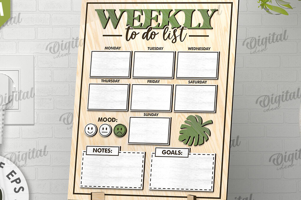 Intra απο ξύλο plywood 3mm-4mm πάχος – To Do List Σχεδιασμός κοπής με λέιζερ σανίδας Δίασταση  20x20 cm INTRAFABR-108836374