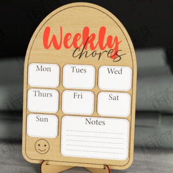 Intra απο ξύλο plywood 3mm-4mm πάχος – To Do List Board | Εβδομαδιαίος προγραμματιστής | CNC Δίασταση 20x20 cm INTRAFABR-112678732 - Image 1