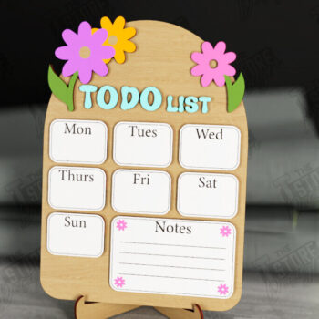 Intra απο ξύλο plywood 3mm-4mm πάχος – To Do List Board | Εβδομαδιαίος προγραμματιστής | CNC Δίασταση 20x20 cm INTRAFABR-112678739 - Image 1