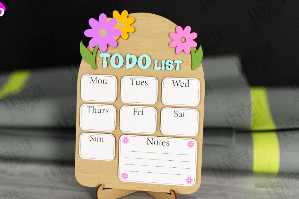 Intra απο ξύλο plywood 3mm-4mm πάχος – To Do List Board | Εβδομαδιαίος προγραμματιστής | CNC Δίασταση  20x20 cm INTRAFABR-112678739