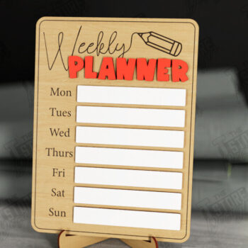 Intra απο ξύλο plywood 3mm-4mm πάχος – To Do List Board | Εβδομαδιαίος προγραμματιστής | CNC Δίασταση 20x20 cm INTRAFABR-112678744 - Image 1