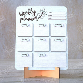 Intra απο ξύλο plywood 3mm-4mm πάχος – To Do List Board | Εβδομαδιαίος προγραμματιστής | CNC Δίασταση 20x20 cm INTRAFABR-112625755 - Image 1