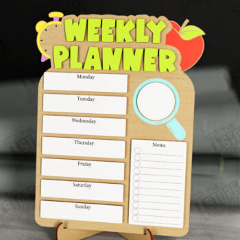 Intra απο ξύλο plywood 3mm-4mm πάχος – To Do List Board | Εβδομαδιαίος προγραμματιστής | CNC Δίασταση 20x20 cm INTRAFABR-112678776 - Image 1