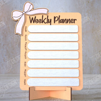 Intra απο ξύλο plywood 3mm-4mm πάχος – To Do List Board | Εβδομαδιαίος προγραμματιστής | CNC Δίασταση 20x20 cm INTRAFABR-112625762 - Image 1