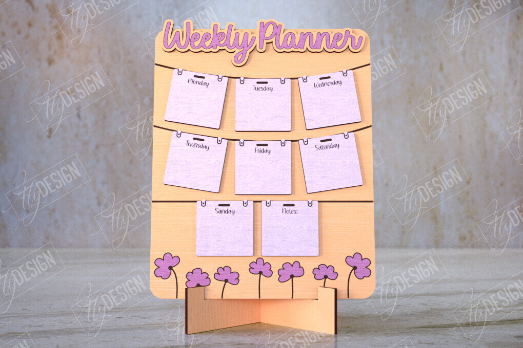 Intra απο ξύλο plywood 3mm-4mm πάχος – To Do List Board | Εβδομαδιαίος προγραμματιστής | CNC Δίασταση  20x20 cm INTRAFABR-112625769