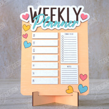 Intra απο ξύλο plywood 3mm-4mm πάχος – To Do List Board | Εβδομαδιαίος προγραμματιστής | CNC Δίασταση  20x20 cm INTRAFABR-112625780 - Image 1