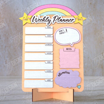 Intra απο ξύλο plywood 3mm-4mm πάχος – To Do List Board | Εβδομαδιαίος προγραμματιστής | CNC Δίασταση 20x20 cm INTRAFABR-112625793 - Image 1